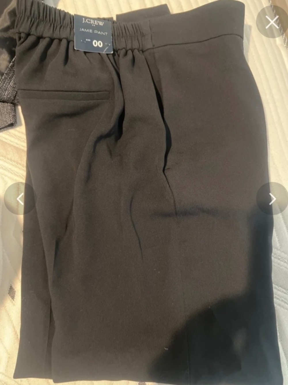 NWT J.Crew Jamie Pant Black Size 00